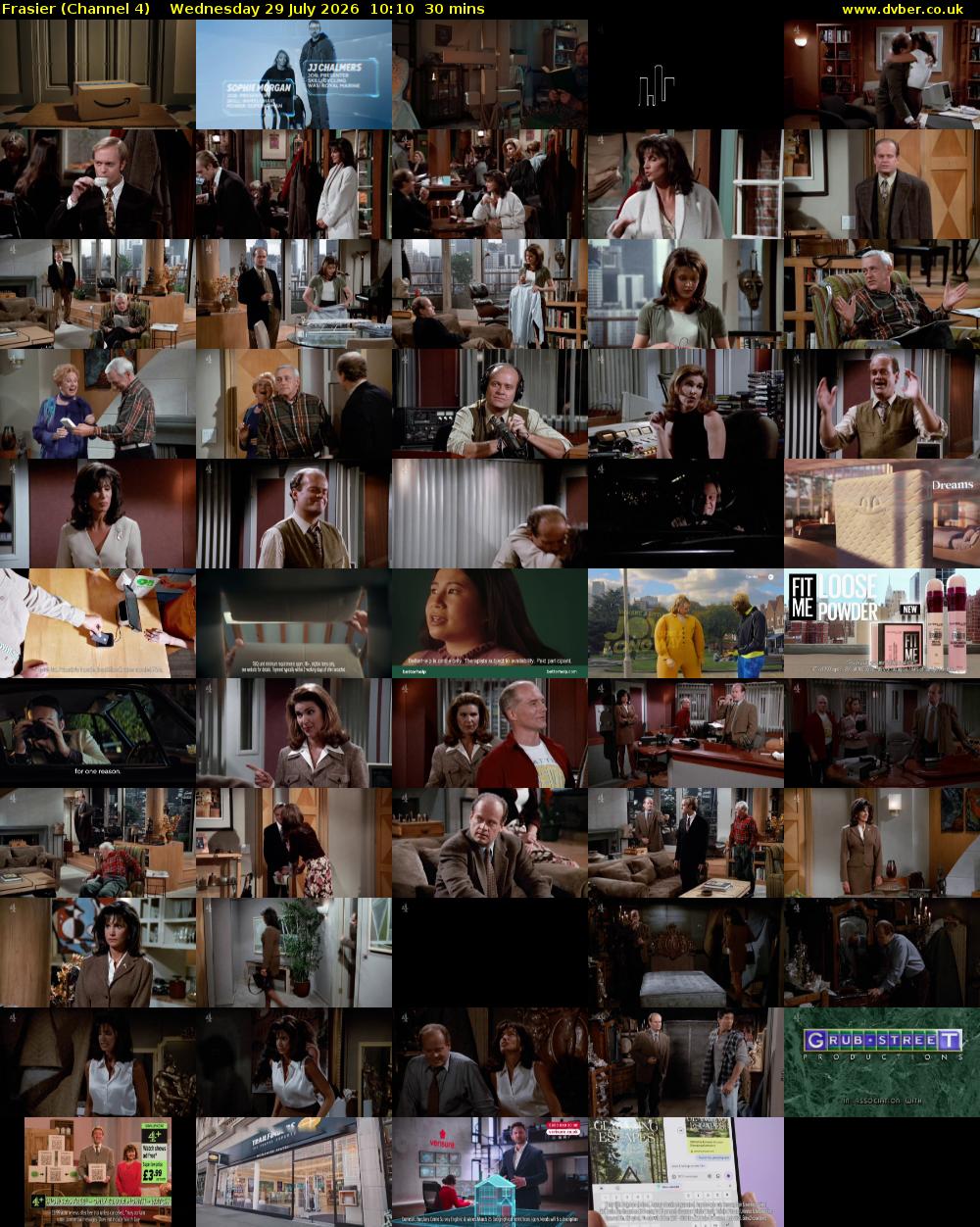 Frasier (Channel 4) Wednesday 29 July 2026 10:10 - 10:40