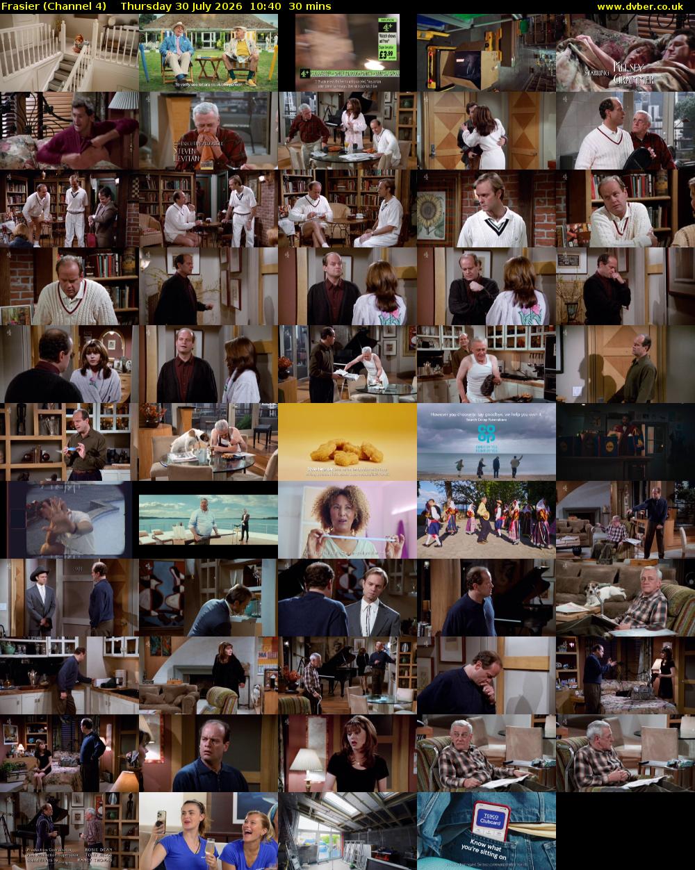 Frasier (Channel 4) Thursday 30 July 2026 10:40 - 11:10