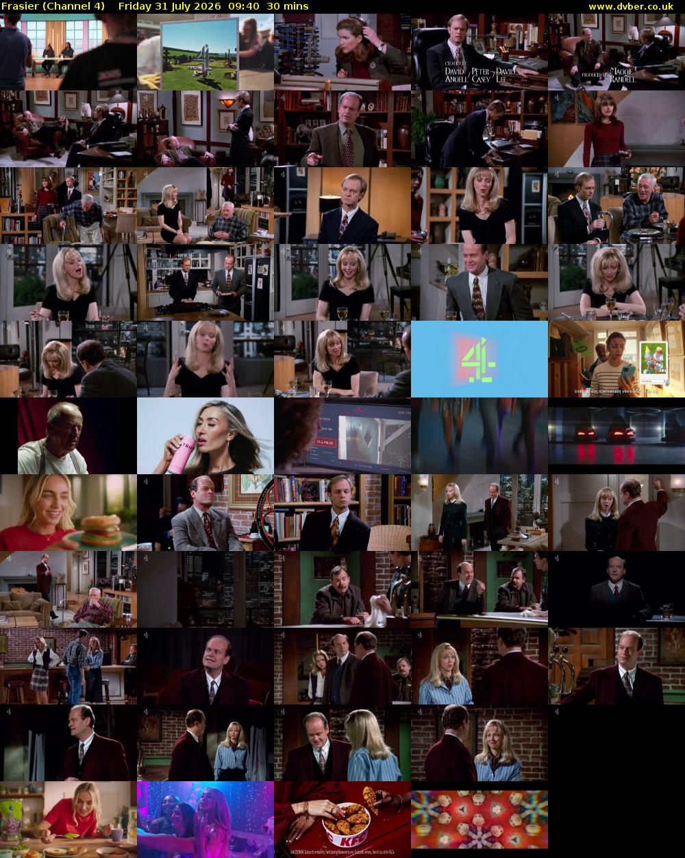 Frasier (Channel 4) Friday 31 July 2026 09:40 - 10:10