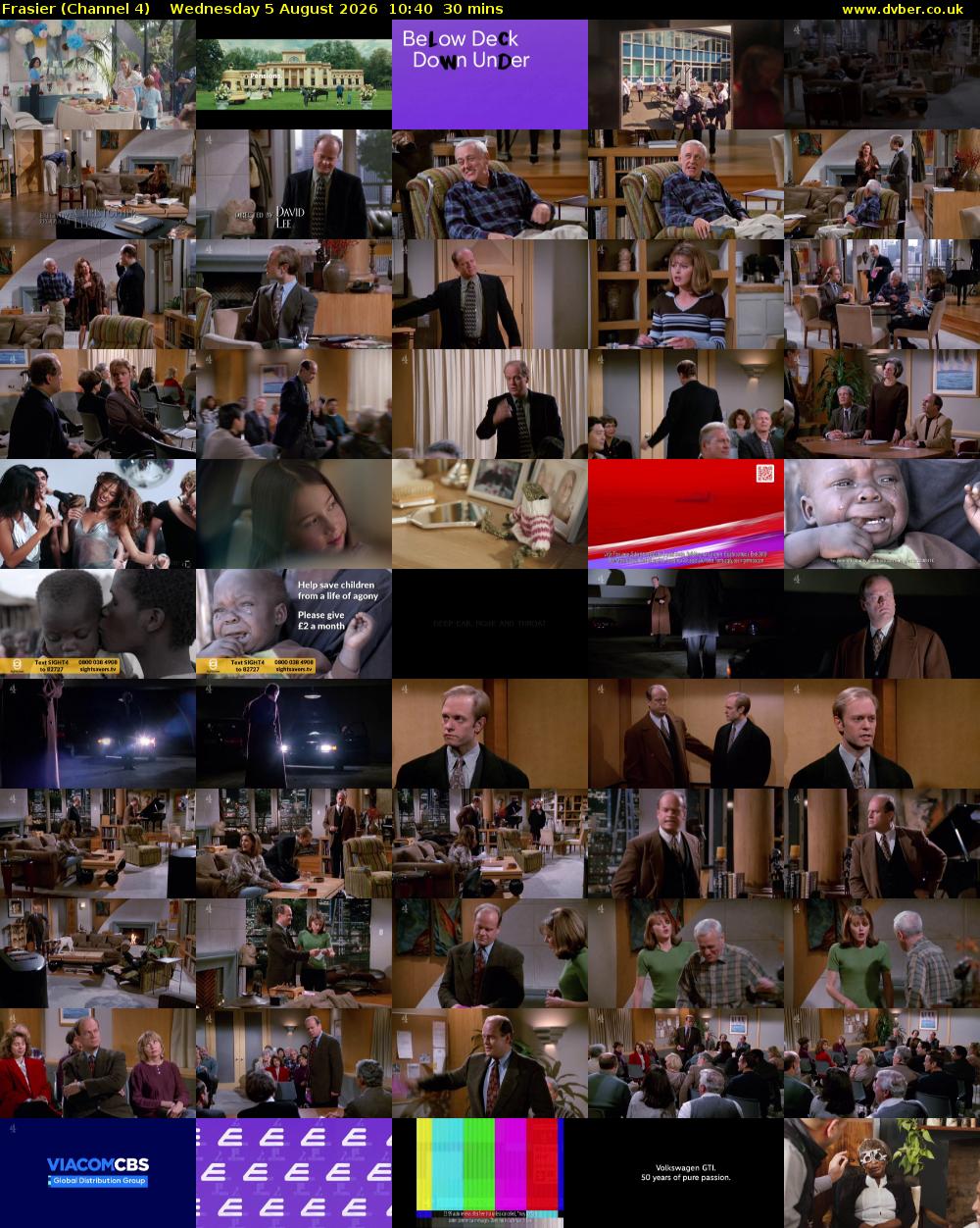 Frasier (Channel 4) Wednesday 5 August 2026 10:40 - 11:10