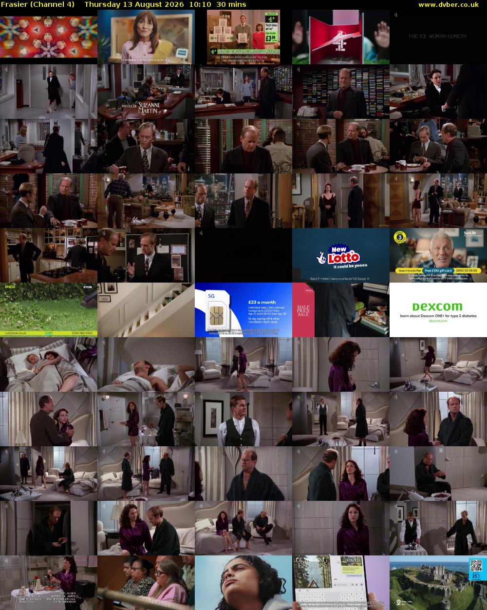 Frasier (Channel 4) Thursday 13 August 2026 10:10 - 10:40