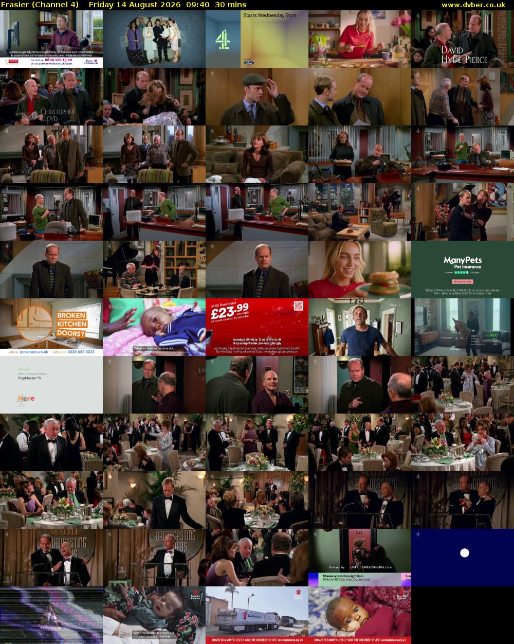 Frasier (Channel 4) Friday 14 August 2026 09:40 - 10:10