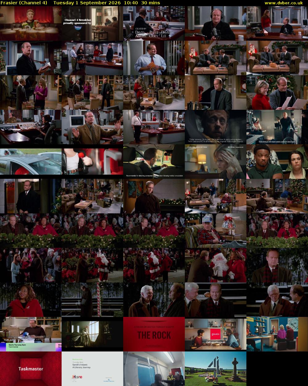 Frasier (Channel 4) Tuesday 1 September 2026 10:40 - 11:10