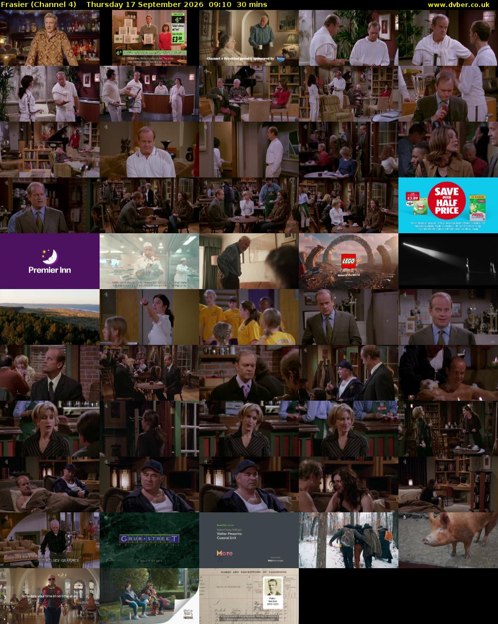 Frasier (Channel 4) Thursday 17 September 2026 09:10 - 09:40