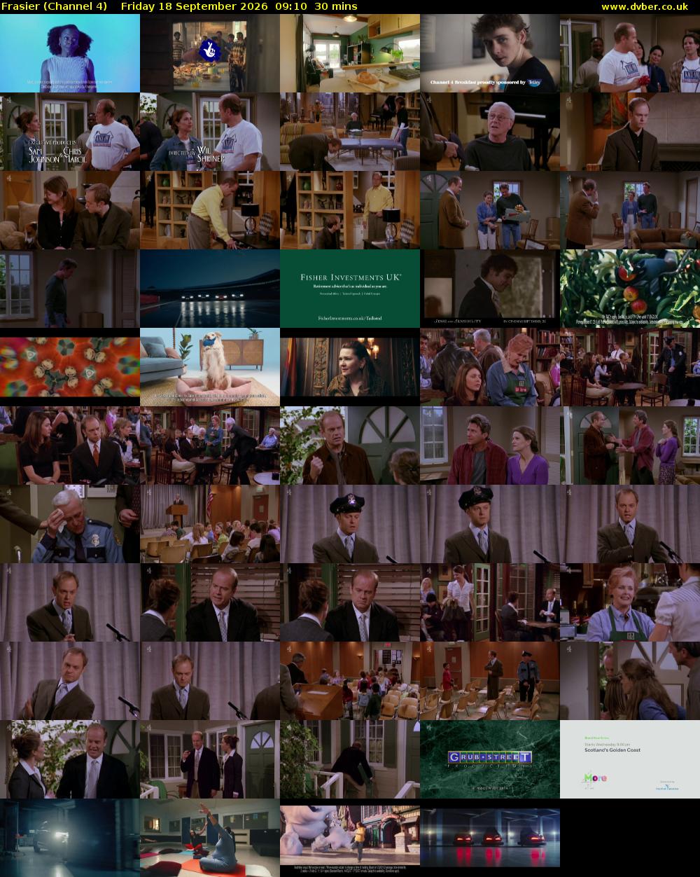 Frasier (Channel 4) Friday 18 September 2026 09:10 - 09:40