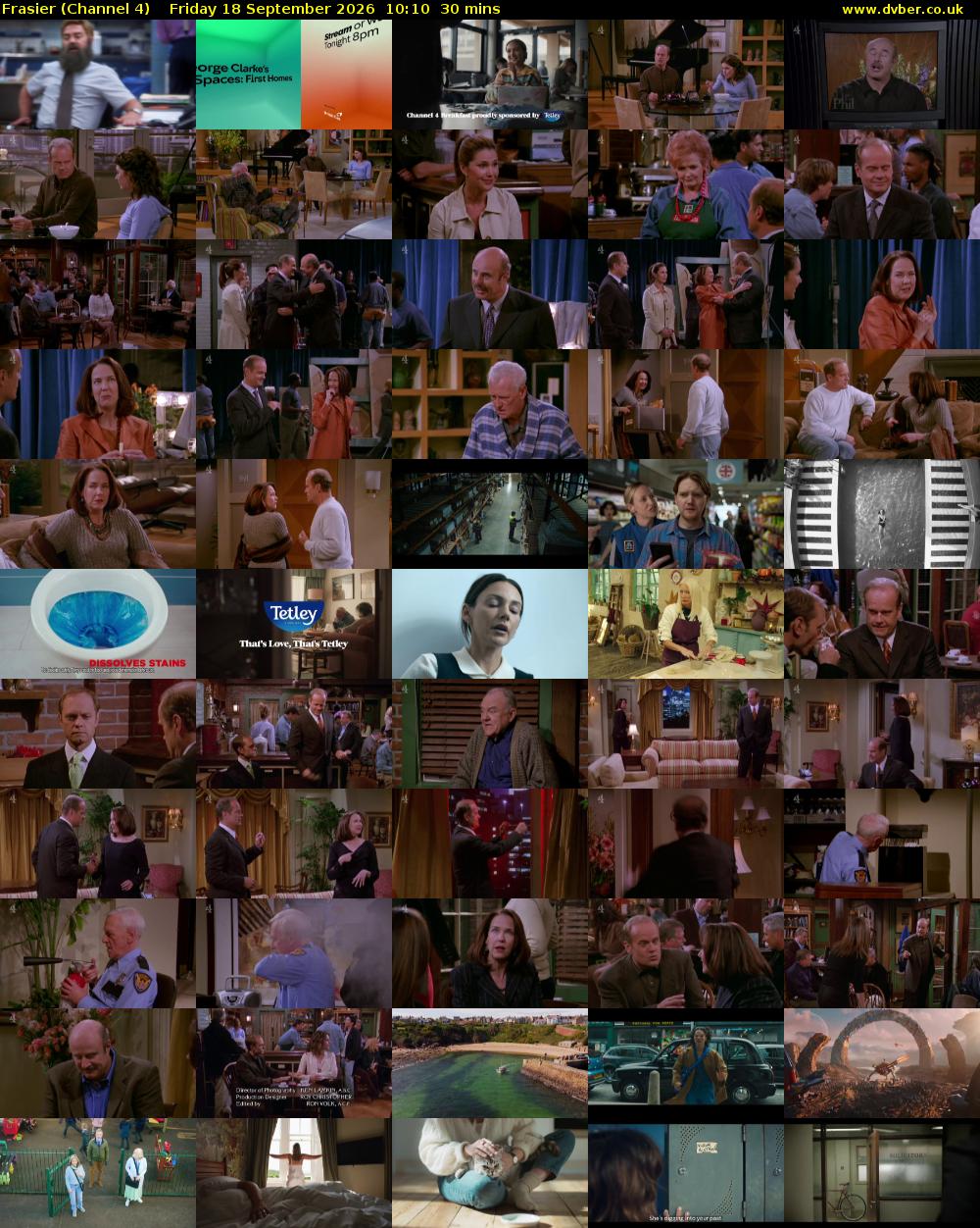 Frasier (Channel 4) Friday 18 September 2026 10:10 - 10:40