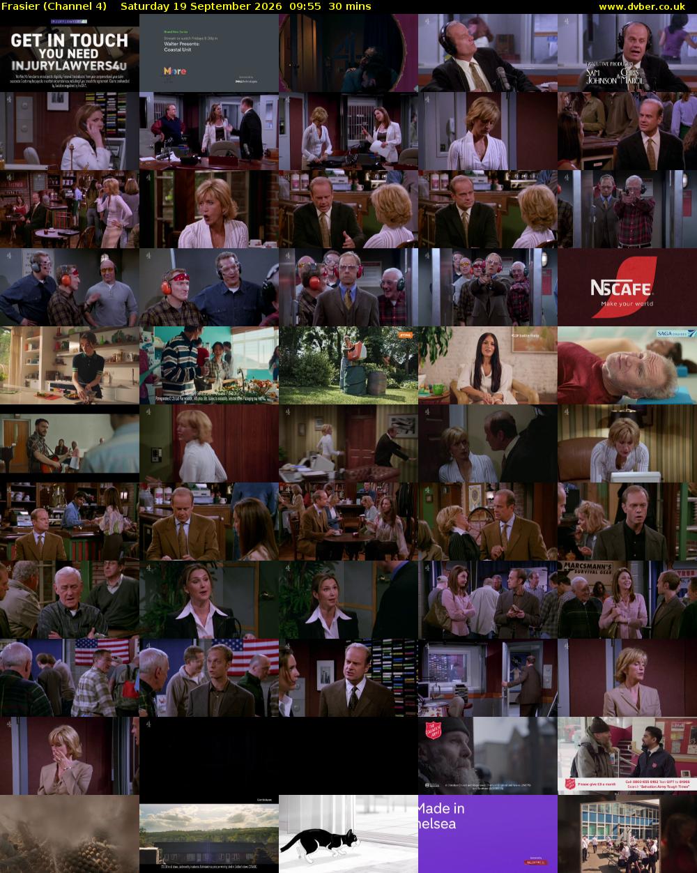 Frasier (Channel 4) Saturday 19 September 2026 09:55 - 10:25