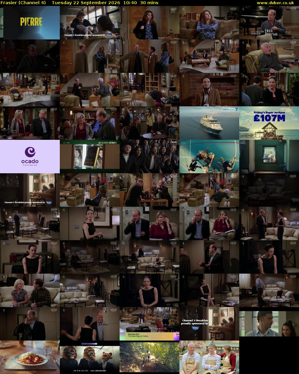 Frasier (Channel 4) Tuesday 22 September 2026 10:40 - 11:10
