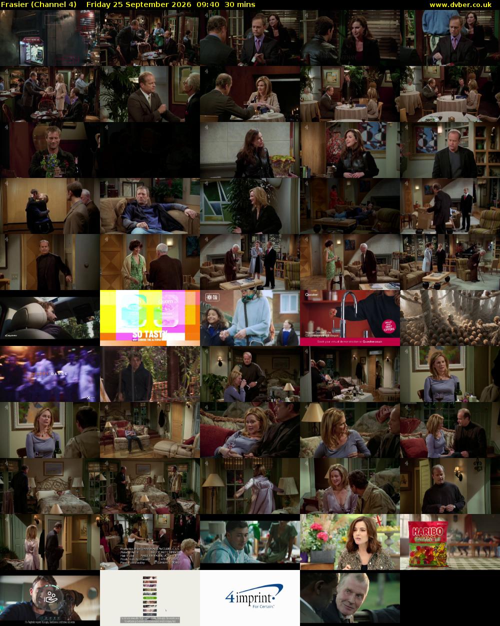Frasier (Channel 4) Friday 25 September 2026 09:40 - 10:10