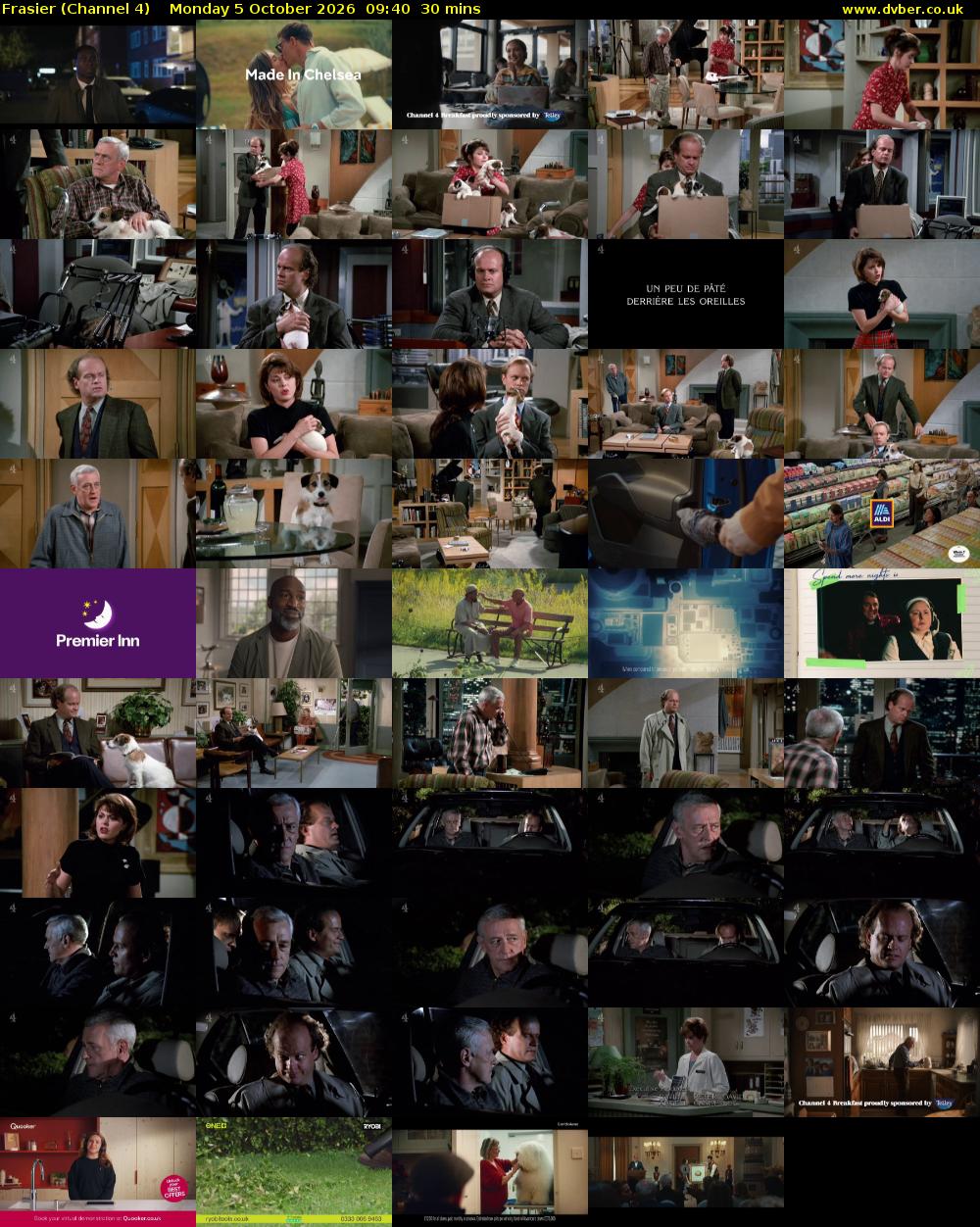 Frasier (Channel 4) Monday 5 October 2026 09:40 - 10:10