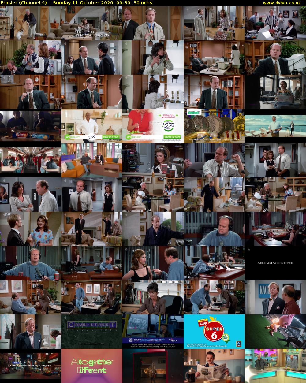 Frasier (Channel 4) Sunday 11 October 2026 09:30 - 10:00
