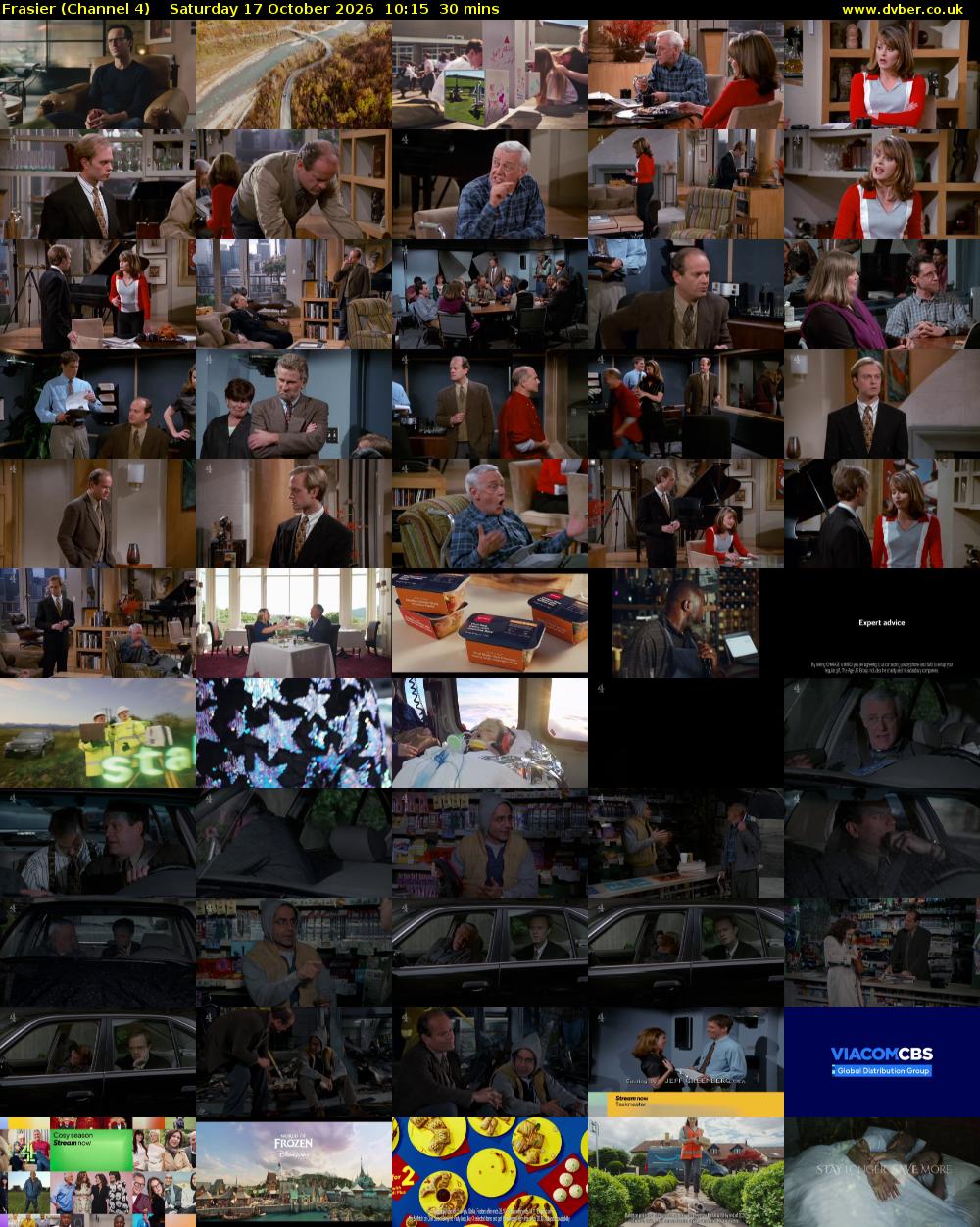Frasier (Channel 4) Saturday 17 October 2026 10:15 - 10:45