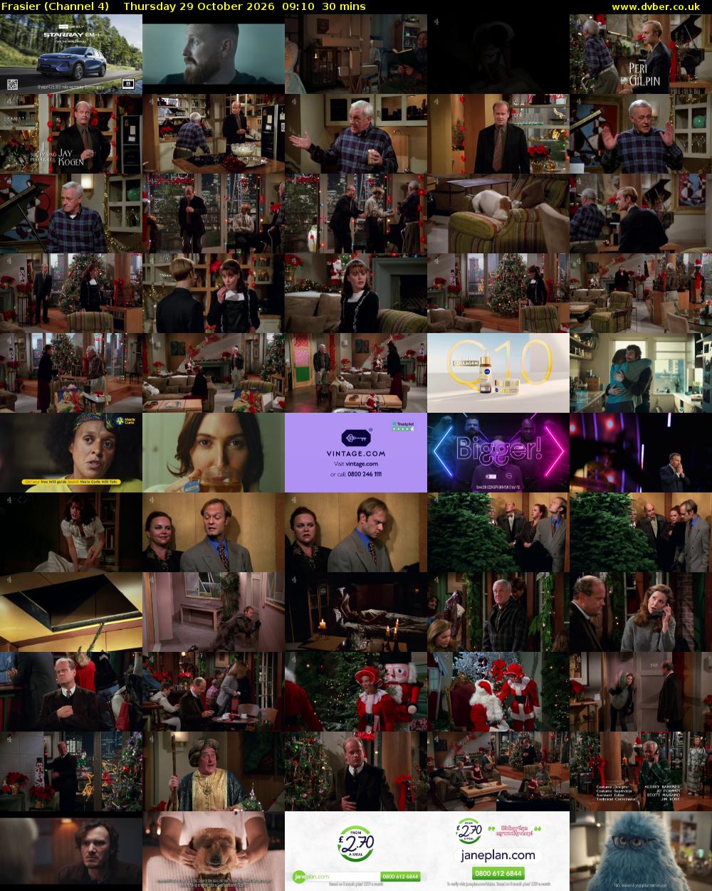 Frasier (Channel 4) Thursday 29 October 2026 09:10 - 09:40