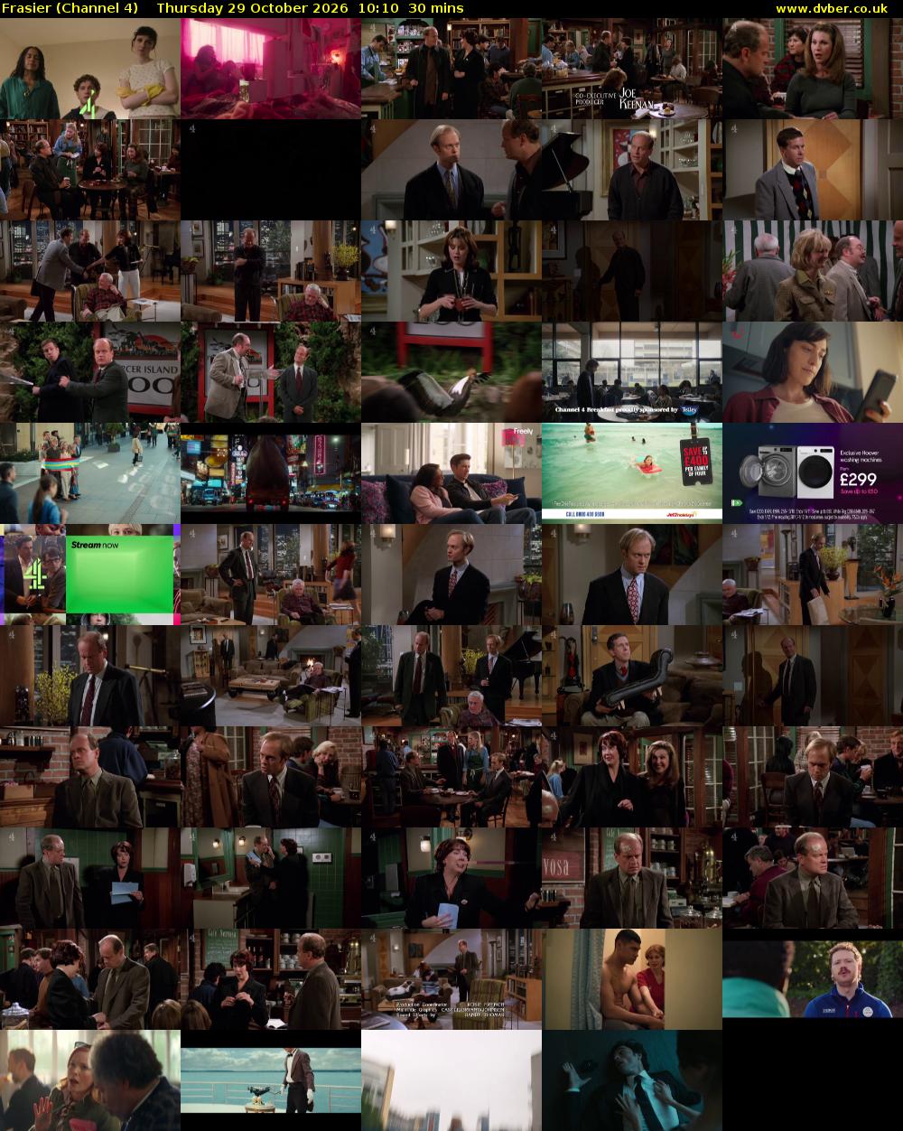 Frasier (Channel 4) Thursday 29 October 2026 10:10 - 10:40