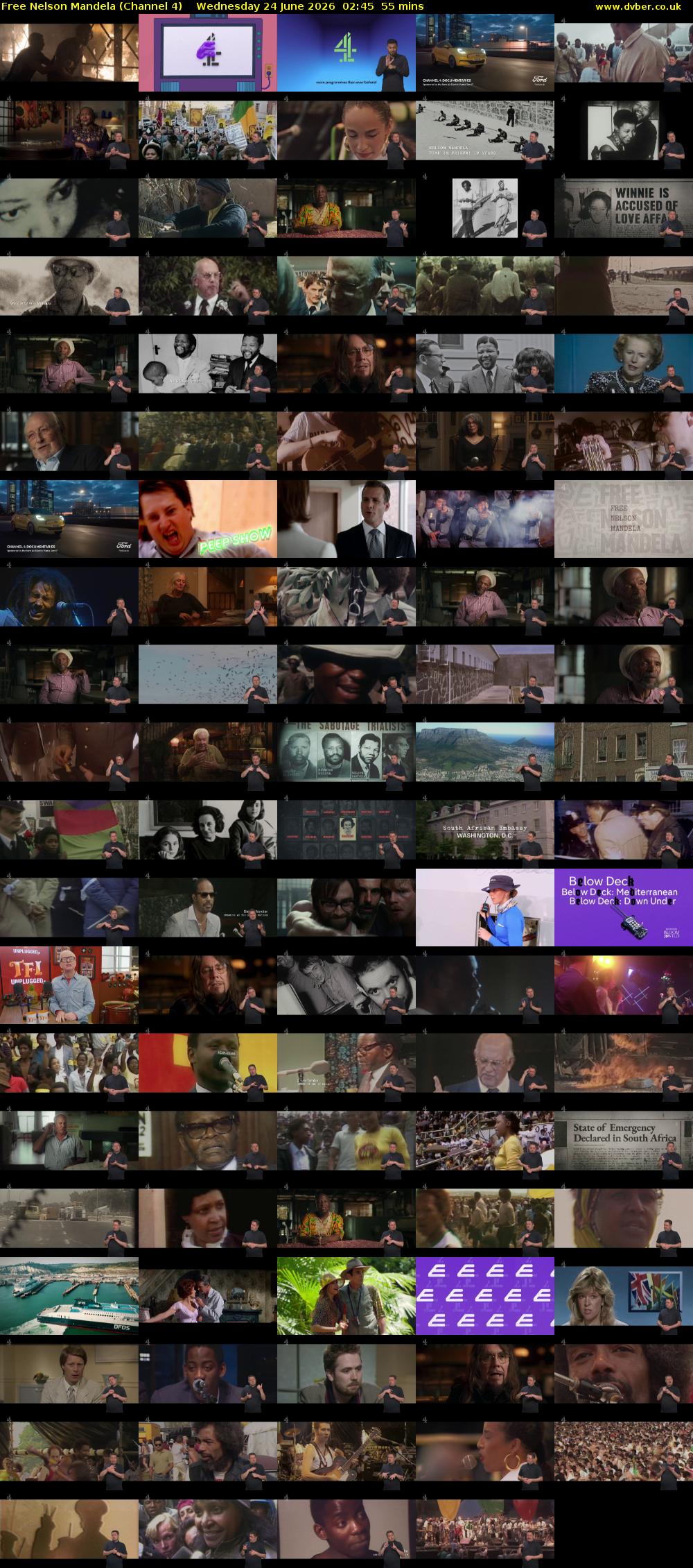Free Nelson Mandela (Channel 4) Wednesday 24 June 2026 02:45 - 03:40