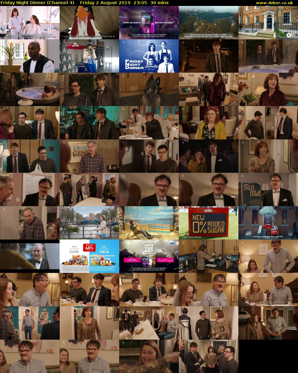 Friday Night Dinner (Channel 4) Friday 2 August 2019 23:05 - 23:35