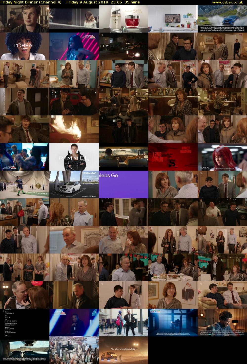 Friday Night Dinner (Channel 4) Friday 9 August 2019 23:05 - 23:40
