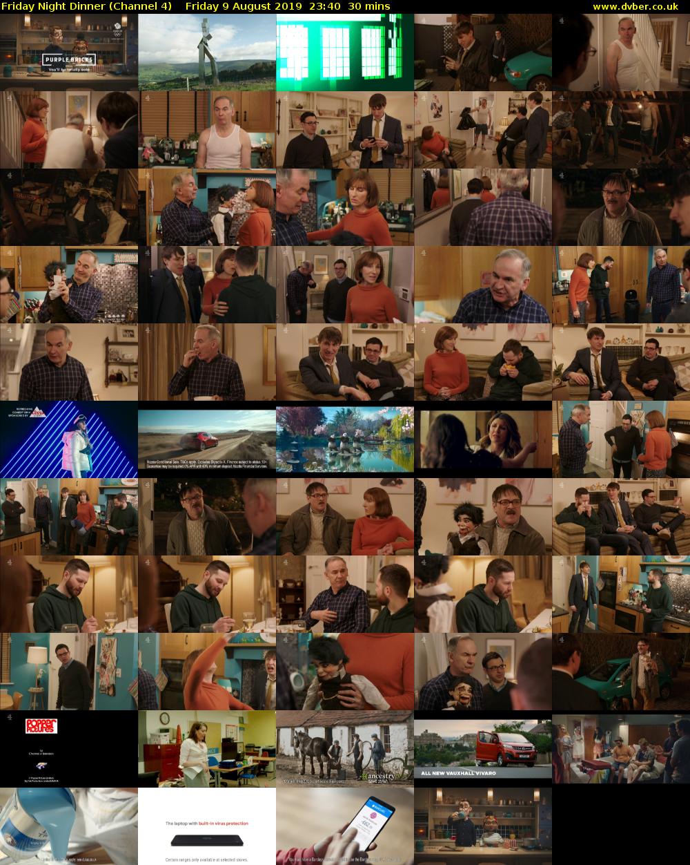Friday Night Dinner (Channel 4) Friday 9 August 2019 23:40 - 00:10