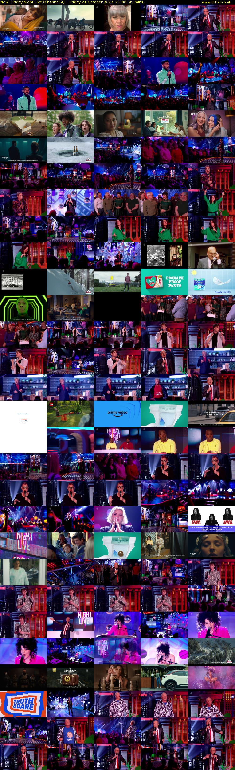 Friday Night Live (Channel 4) Friday 21 October 2022 21:00 - 22:35