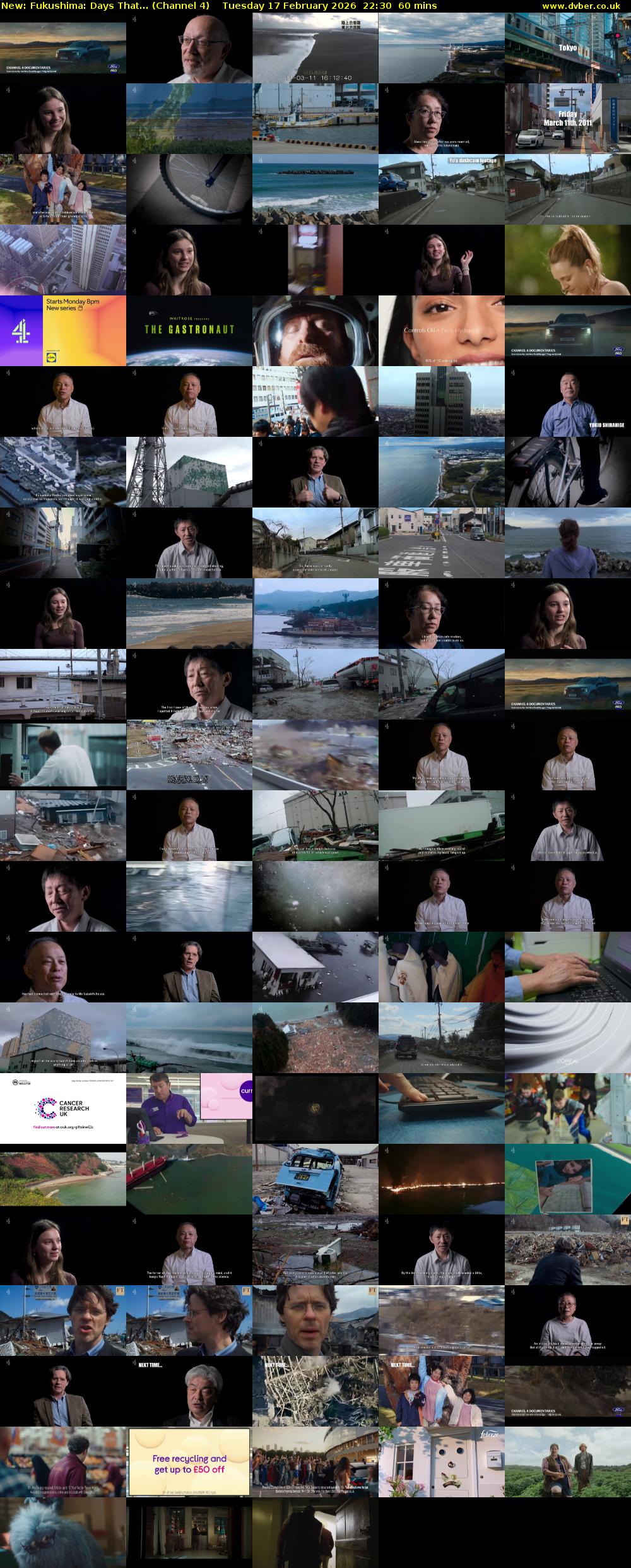 Fukushima: Days That... (Channel 4) Tuesday 17 February 2026 22:30 - 23:30
