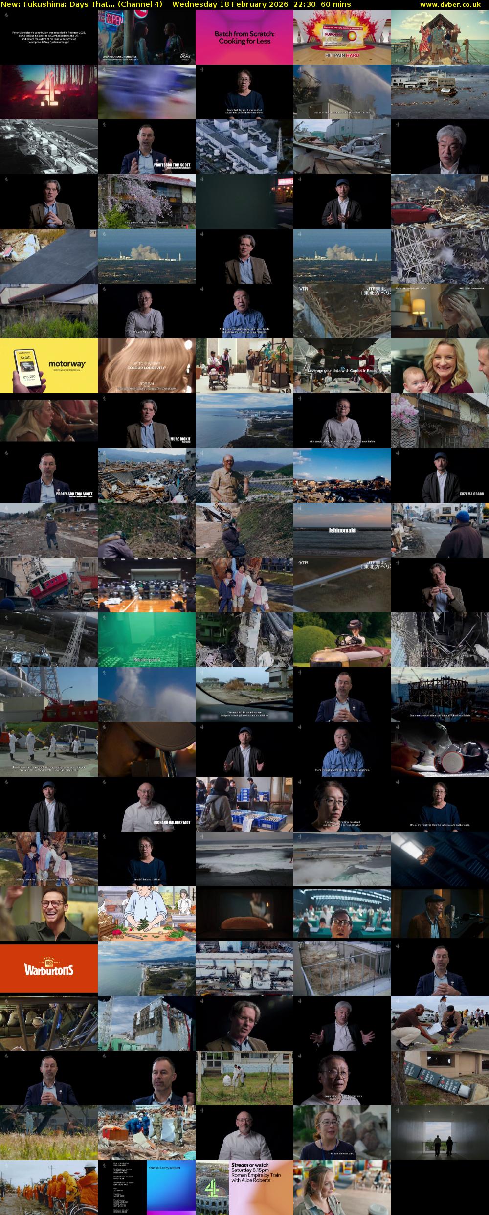 Fukushima: Days That... (Channel 4) Wednesday 18 February 2026 22:30 - 23:30