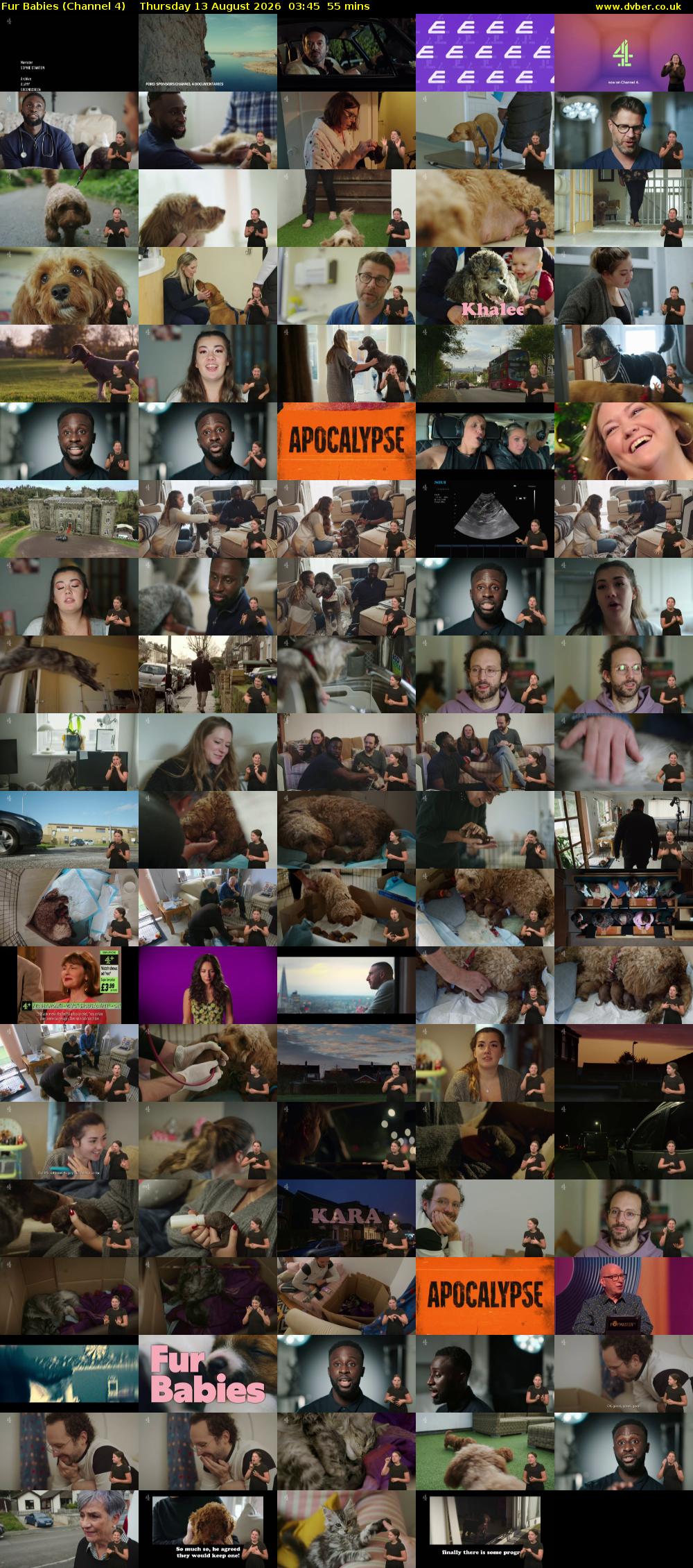 Fur Babies (Channel 4) Thursday 13 August 2026 03:45 - 04:40