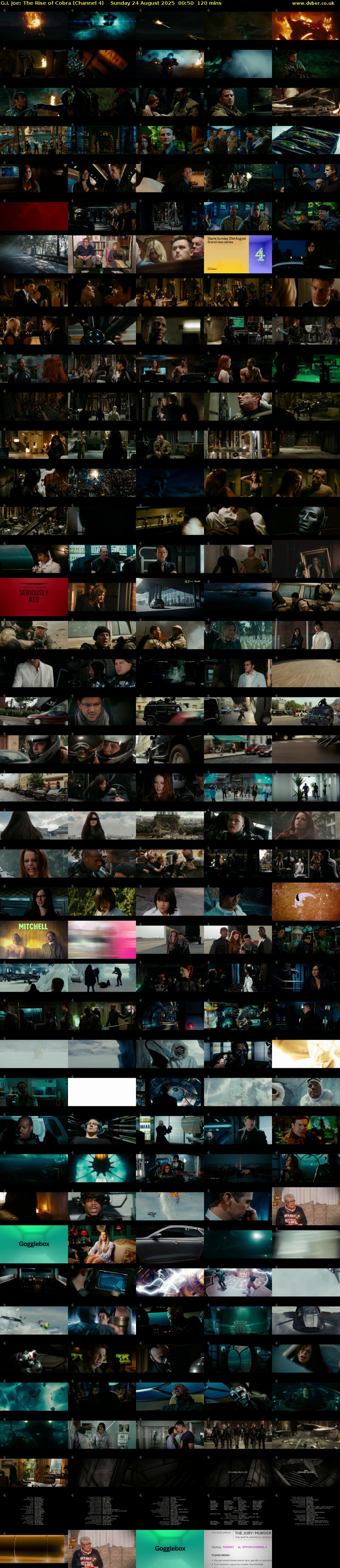 G.I. Joe: The Rise of Cobra (Channel 4) Sunday 24 August 2025 00:50 - 02:50