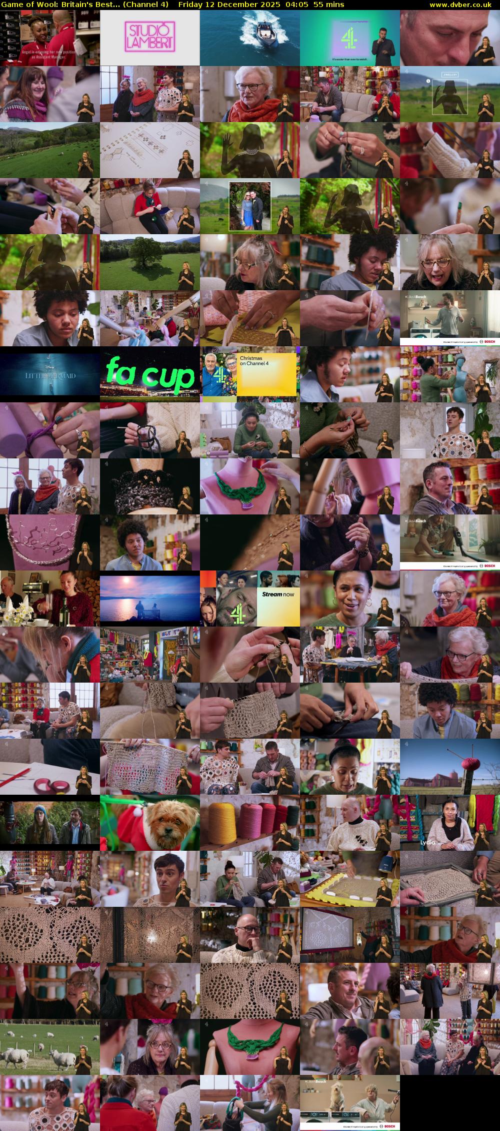 Game of Wool: Britain's Best... (Channel 4) Friday 12 December 2025 04:05 - 05:00