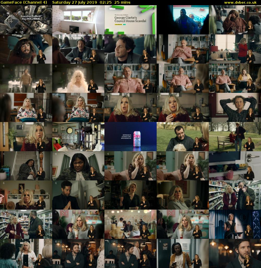 GameFace (Channel 4) Saturday 27 July 2019 02:25 - 02:50