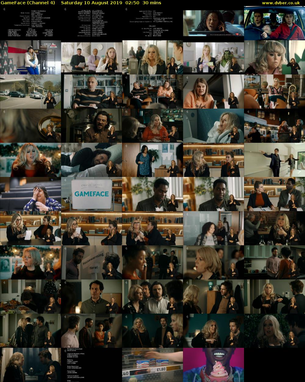 GameFace (Channel 4) Saturday 10 August 2019 02:50 - 03:20