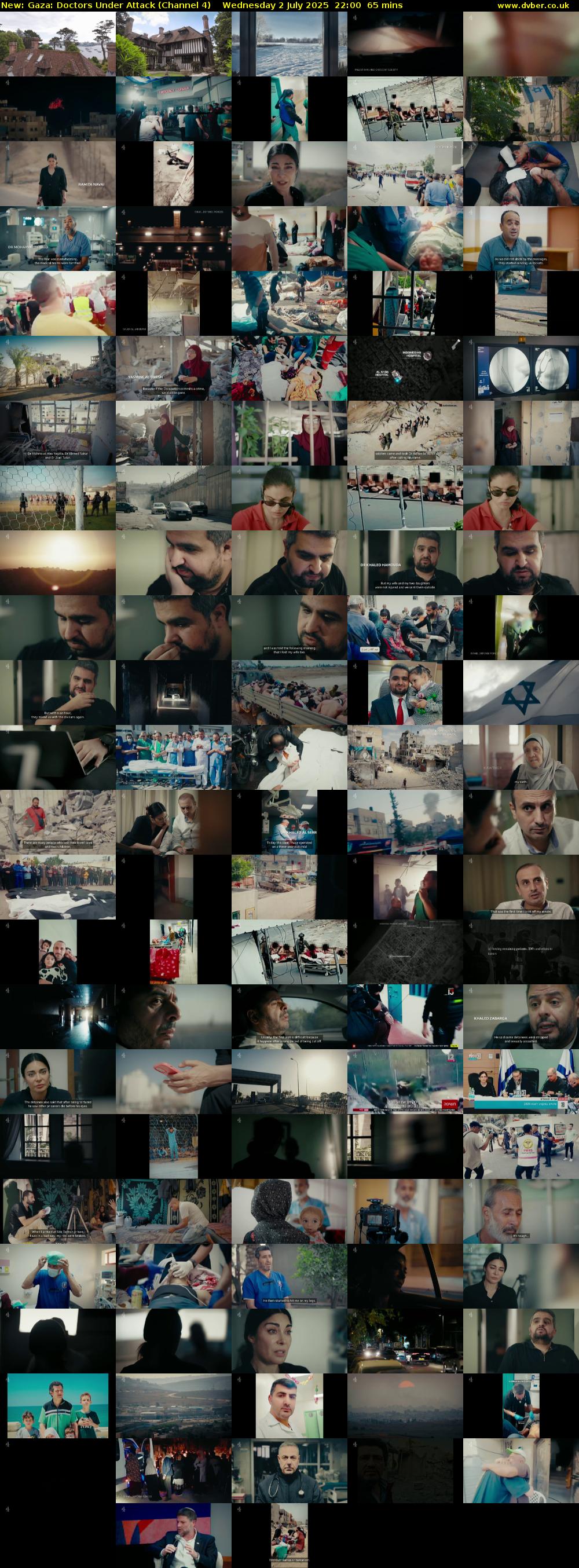 Gaza: Doctors Under Attack (Channel 4) Wednesday 2 July 2025 22:00 - 23:05