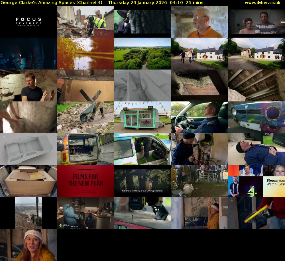 George Clarke's Amazing Spaces (Channel 4) Thursday 29 January 2026 04:10 - 04:35