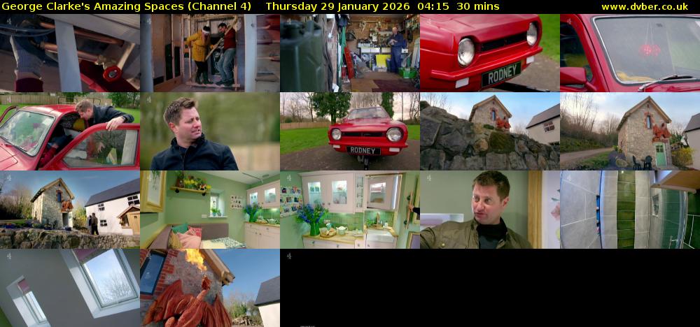 George Clarke's Amazing Spaces (Channel 4) Thursday 29 January 2026 04:15 - 04:45