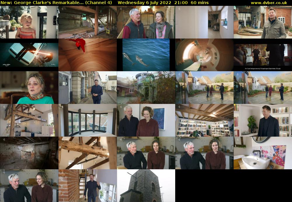 George Clarke's Remarkable... (Channel 4) Wednesday 6 July 2022 21:00 - 22:00