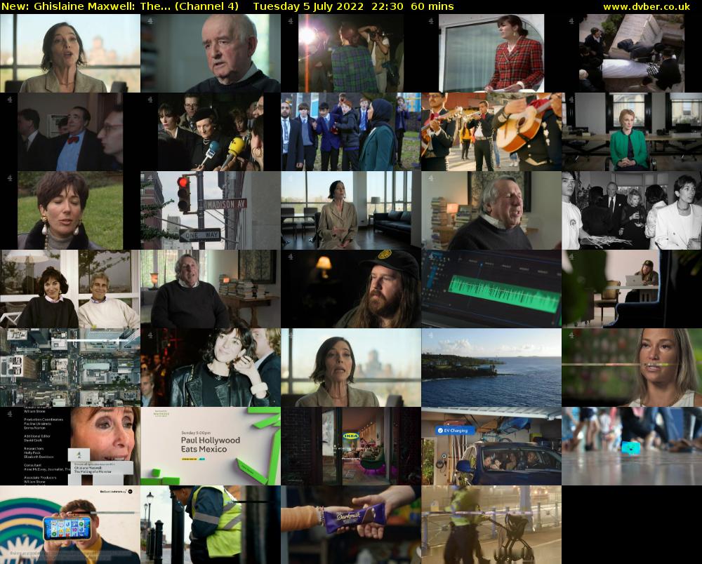 Ghislaine Maxwell: The... (Channel 4) Tuesday 5 July 2022 22:30 - 23:30