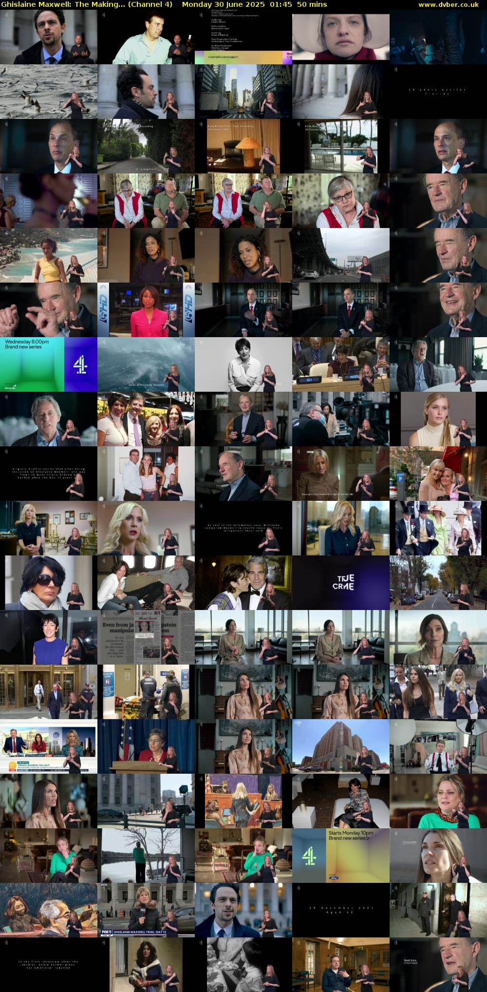 Ghislaine Maxwell: The Making... (Channel 4) Monday 30 June 2025 01:45 - 02:35