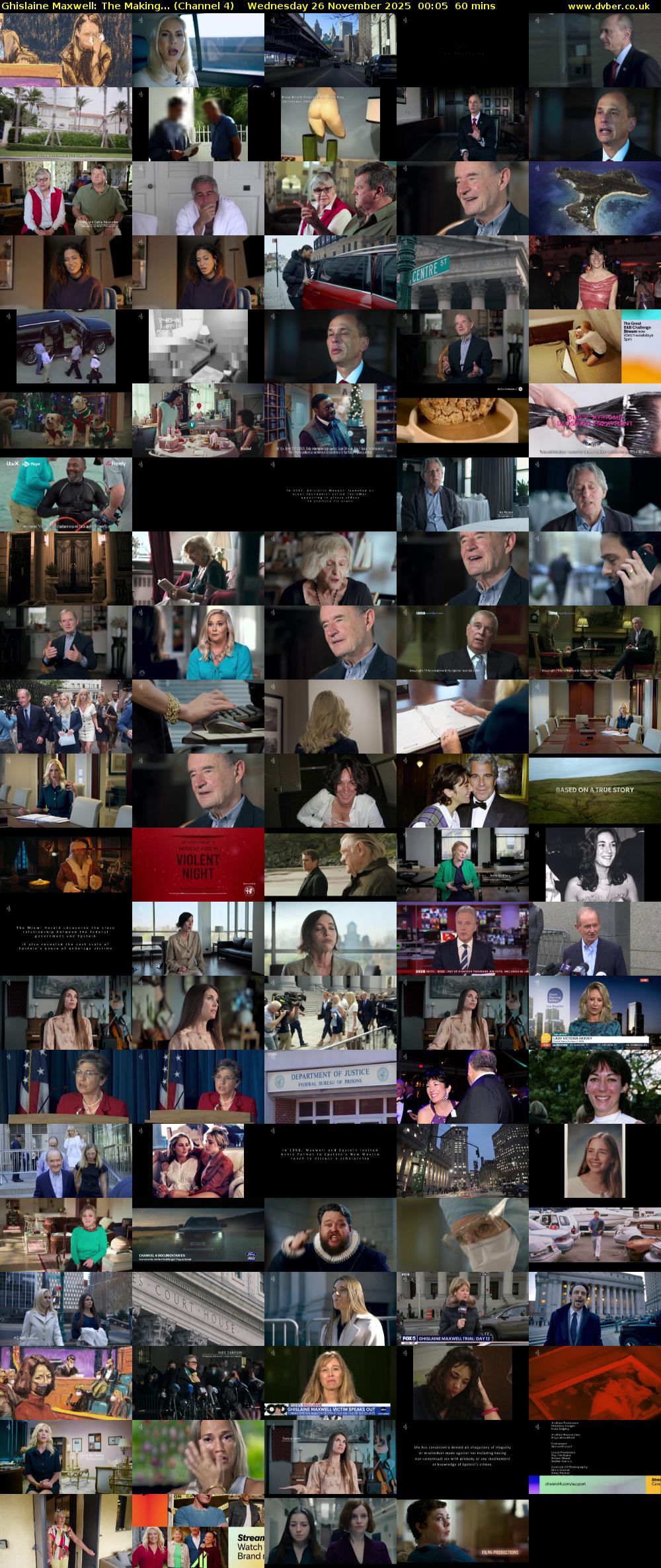 Ghislaine Maxwell: The Making... (Channel 4) Wednesday 26 November 2025 00:05 - 01:05