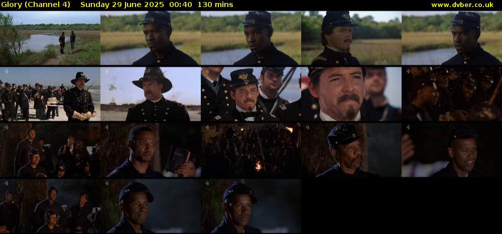Glory (Channel 4) Sunday 29 June 2025 00:40 - 02:50
