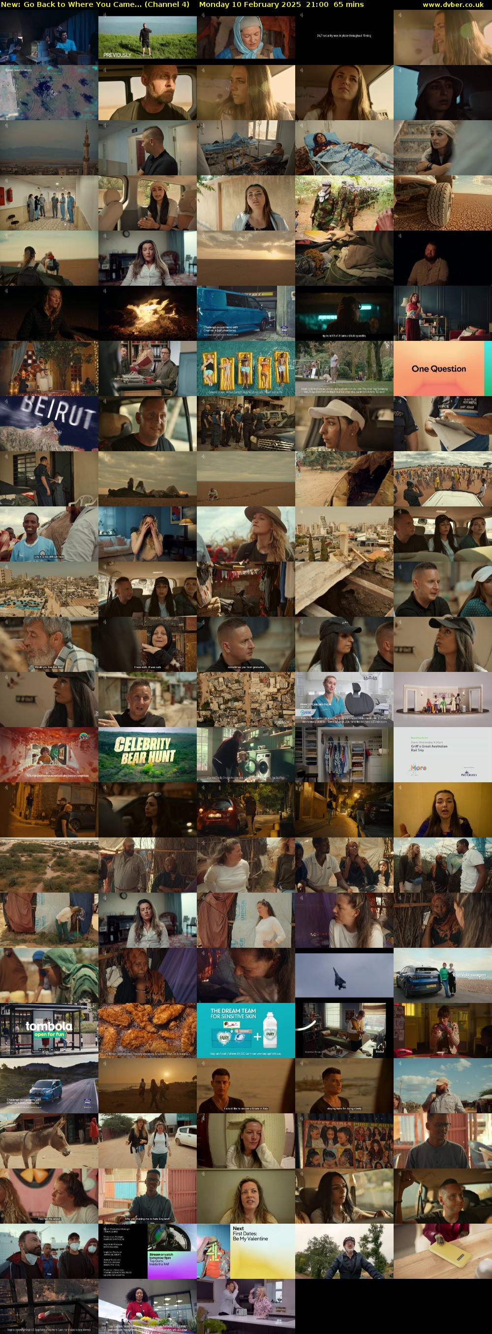 Go Back to Where You Came... (Channel 4) Monday 10 February 2025 21:00 - 22:05