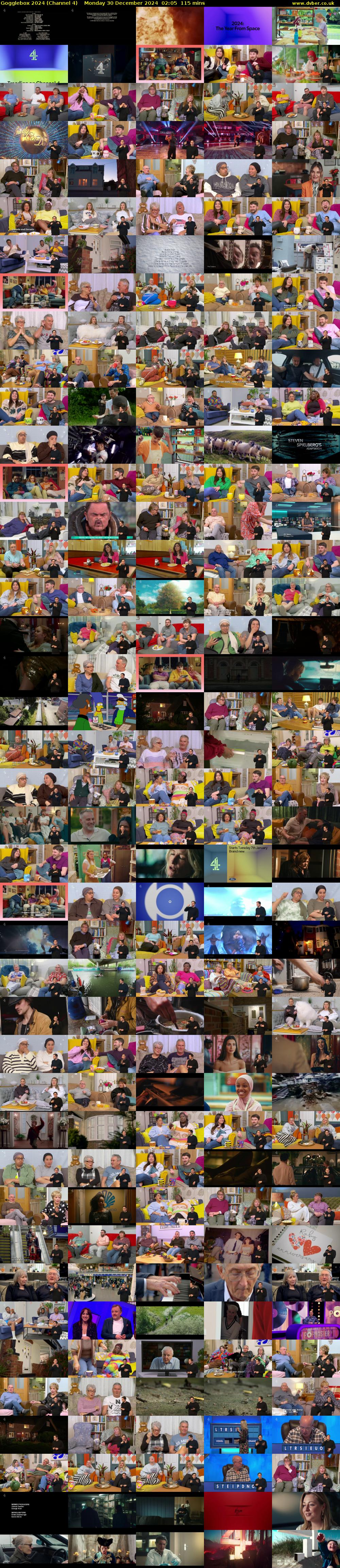 Gogglebox 2024 (Channel 4) Monday 30 December 2024 02:05 - 04:00