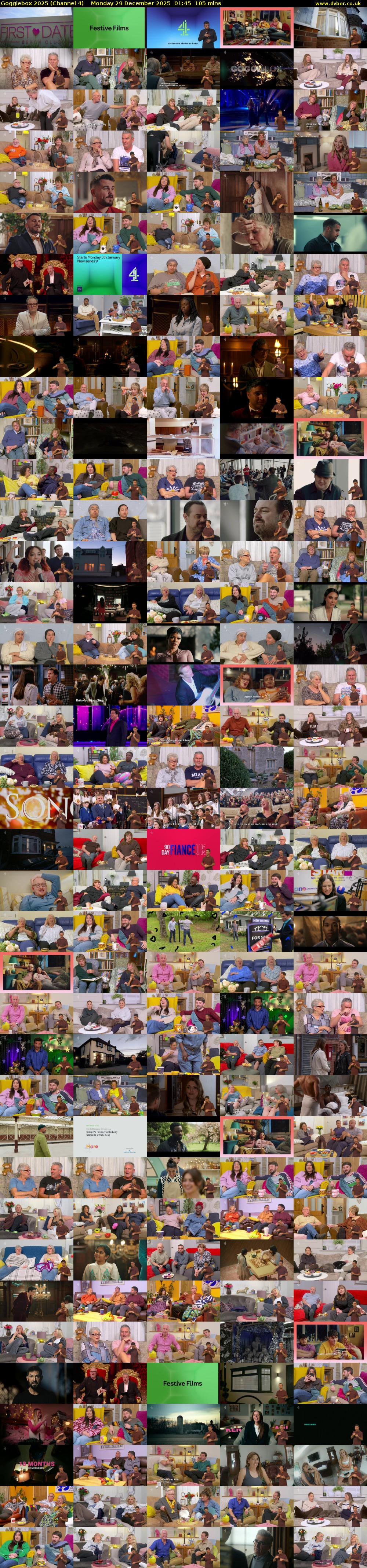 Gogglebox 2025 (Channel 4) Monday 29 December 2025 01:45 - 03:30