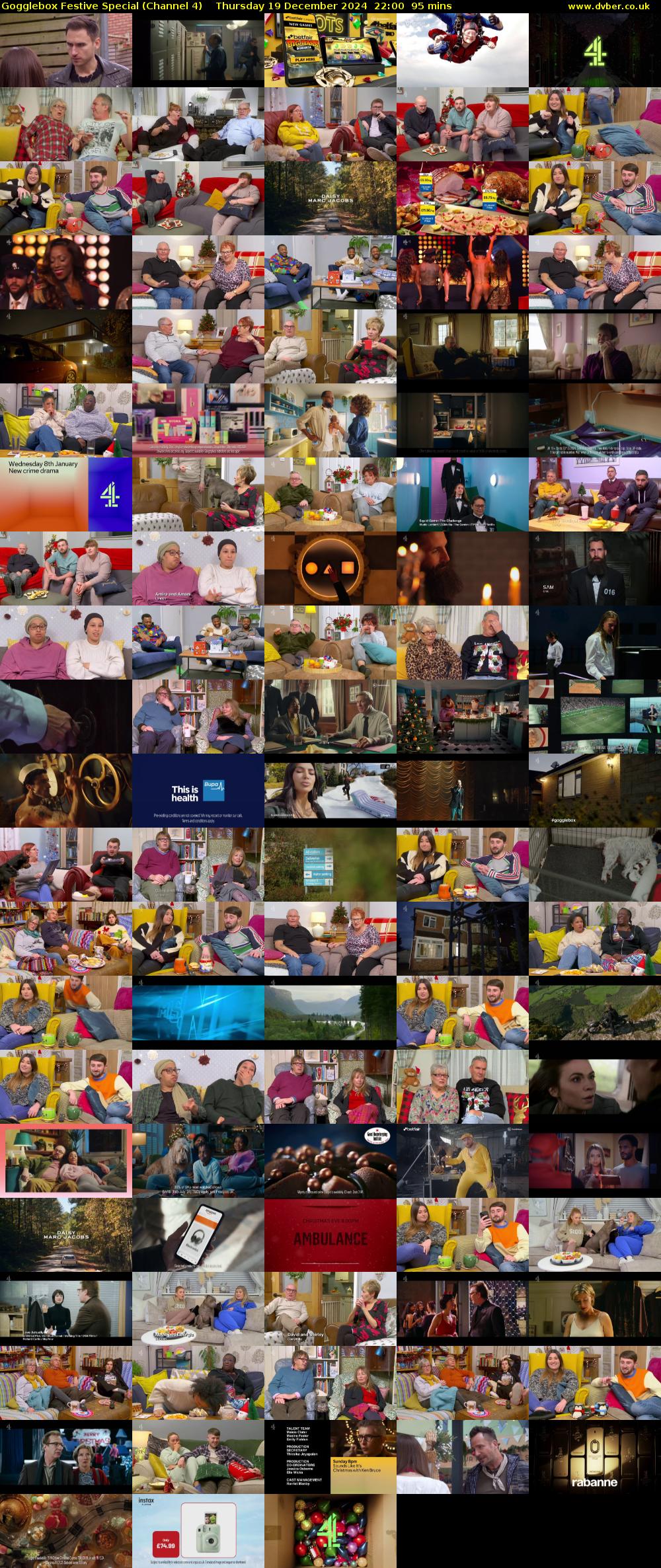 Gogglebox Festive Special (Channel 4) Thursday 19 December 2024 22:00 - 23:35
