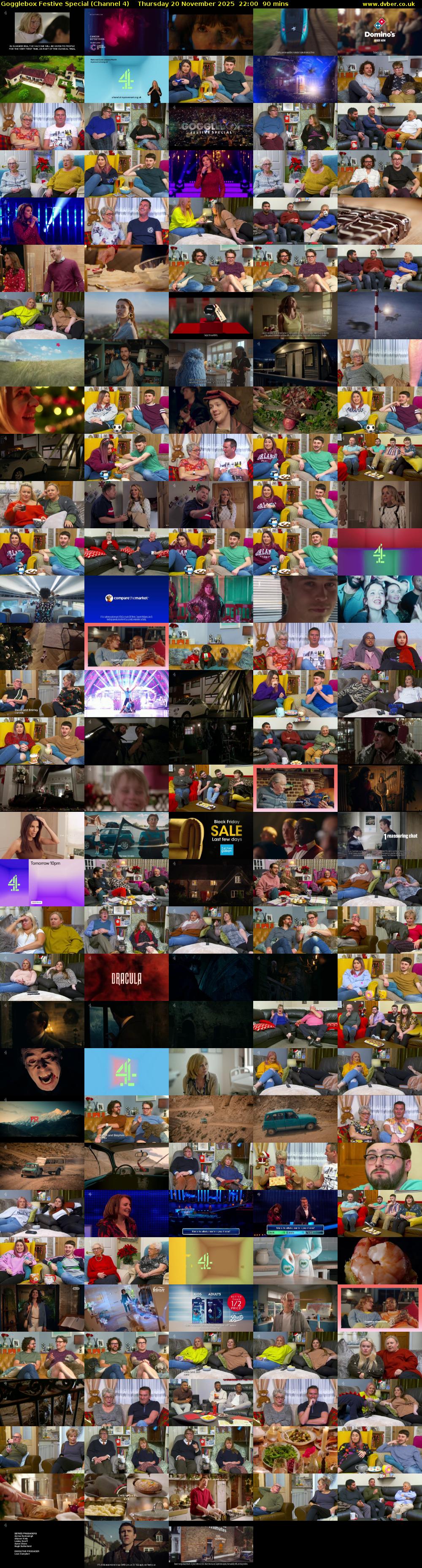 Gogglebox Festive Special (Channel 4) Thursday 20 November 2025 22:00 - 23:30