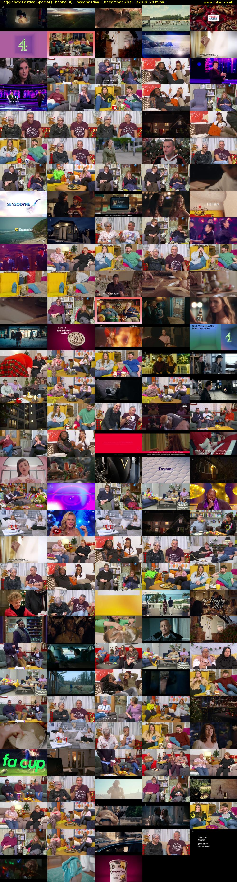 Gogglebox Festive Special (Channel 4) Wednesday 3 December 2025 22:00 - 23:30