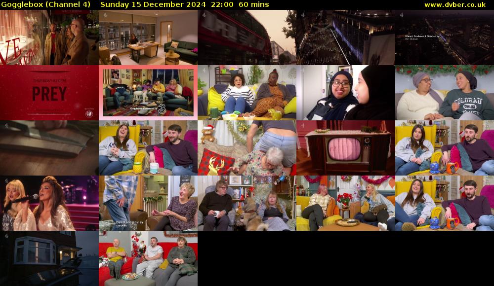Gogglebox (Channel 4) Sunday 15 December 2024 22:00 - 23:00