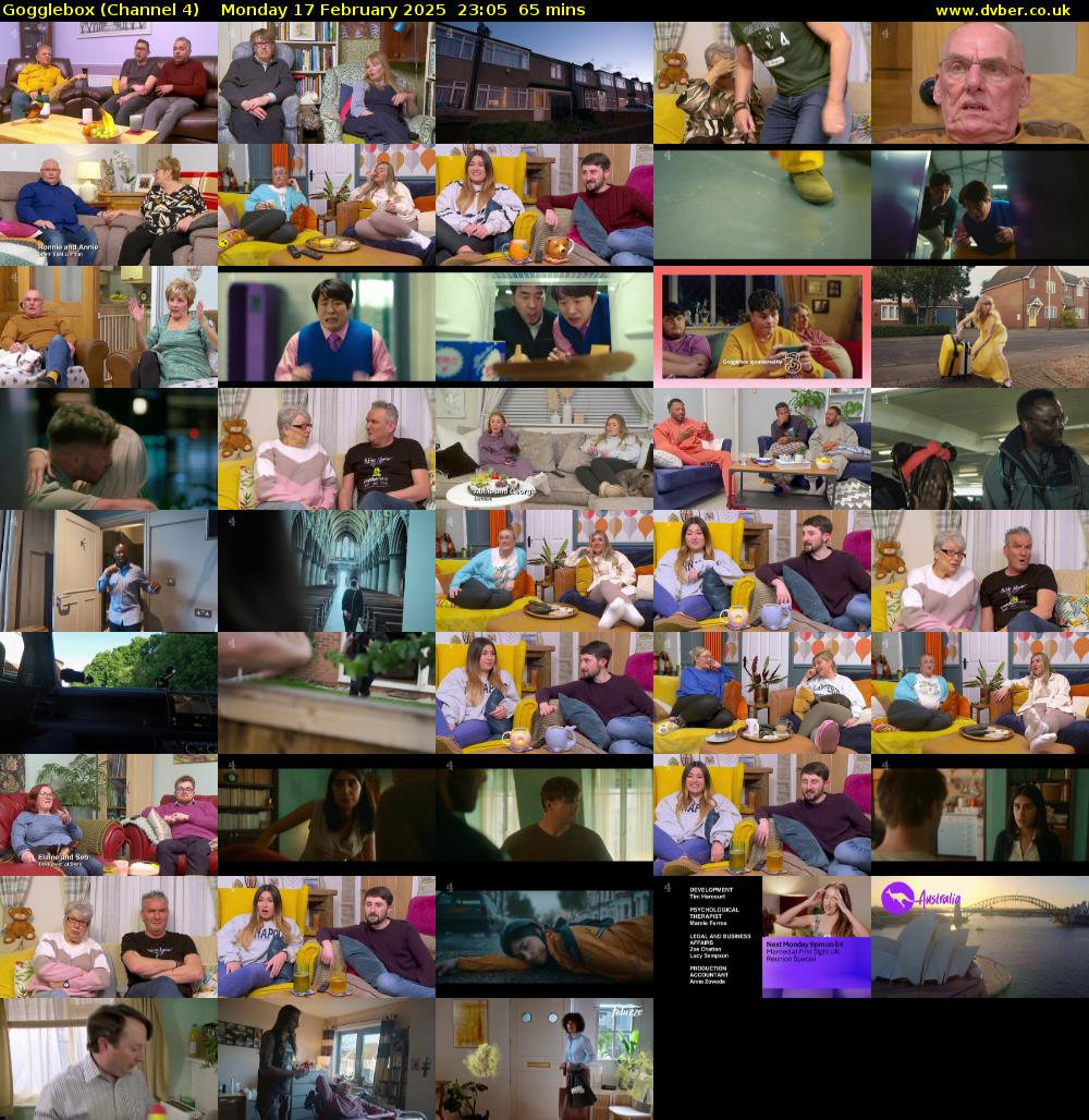 Gogglebox (Channel 4) Monday 17 February 2025 23:05 - 00:10
