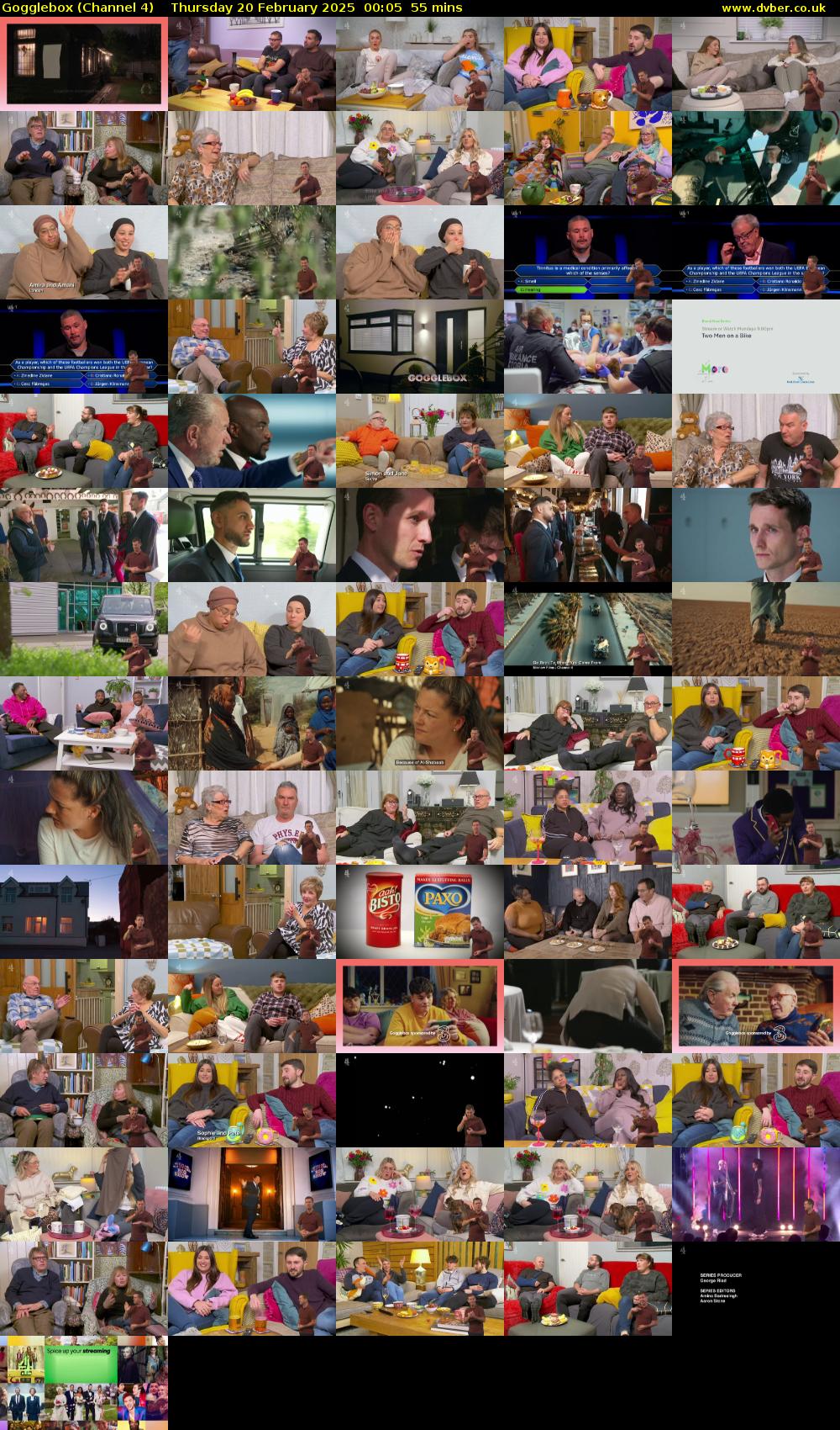 Gogglebox (Channel 4) Thursday 20 February 2025 00:05 - 01:00