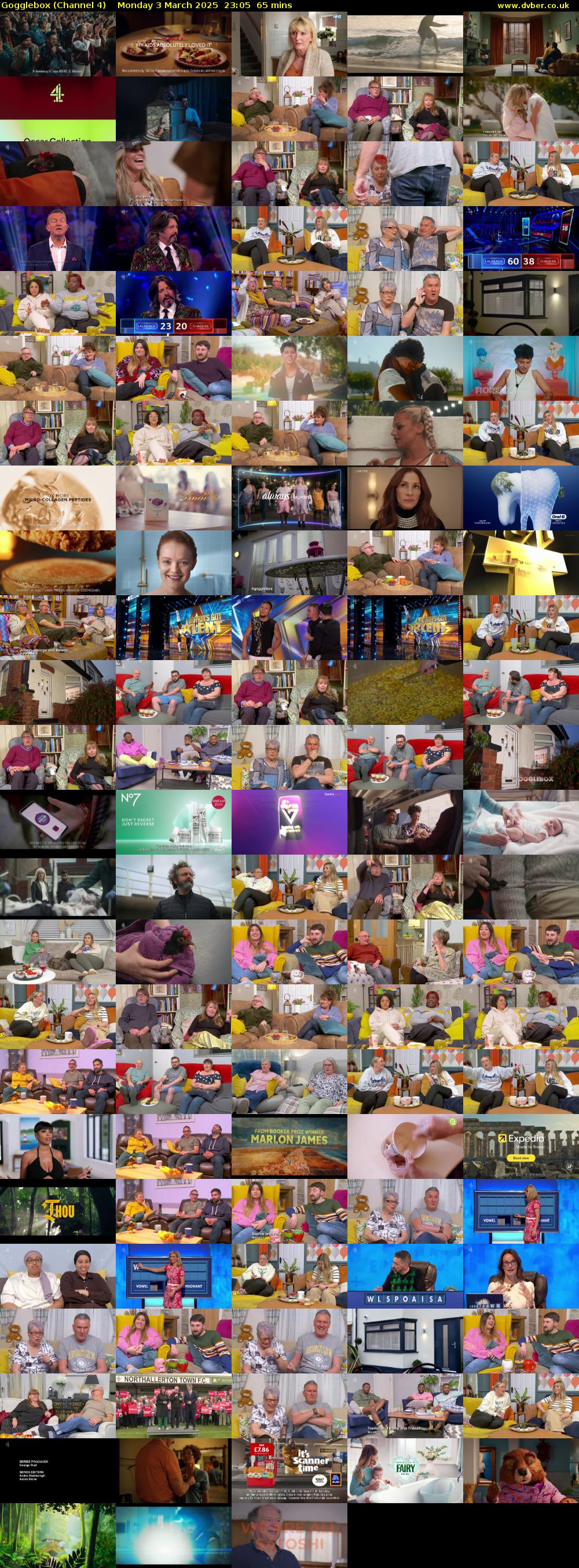 Gogglebox (Channel 4) Monday 3 March 2025 23:05 - 00:10