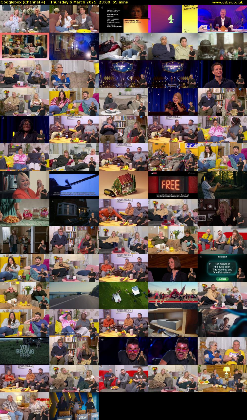 Gogglebox (Channel 4) Thursday 6 March 2025 23:00 - 00:05