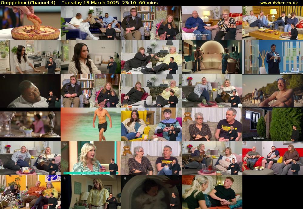 Gogglebox (Channel 4) Tuesday 18 March 2025 23:10 - 00:10